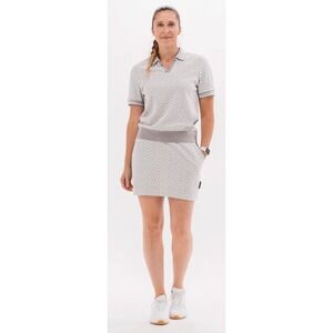 Foray‎ Golf Heritage Rose Knit Polo and Skirt 2 Piece Set Grey White Rose Small